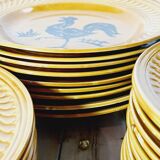 Set of plates of Gien decoration rooster