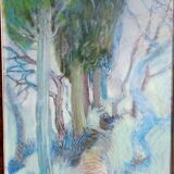 Pastel - Christine Delessert - 72 x 53 cm - blue undergrowth