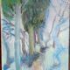 Pastel - Christine Delessert - 72 x 53 cm - sous-bois bleu