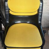 6 back chairs Emilio Ambasz & Giancarlo Peretti, yellow armchair