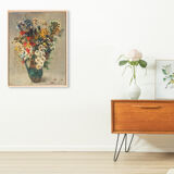 Colorful art déco flower bouquet, 53 x 68 cm
