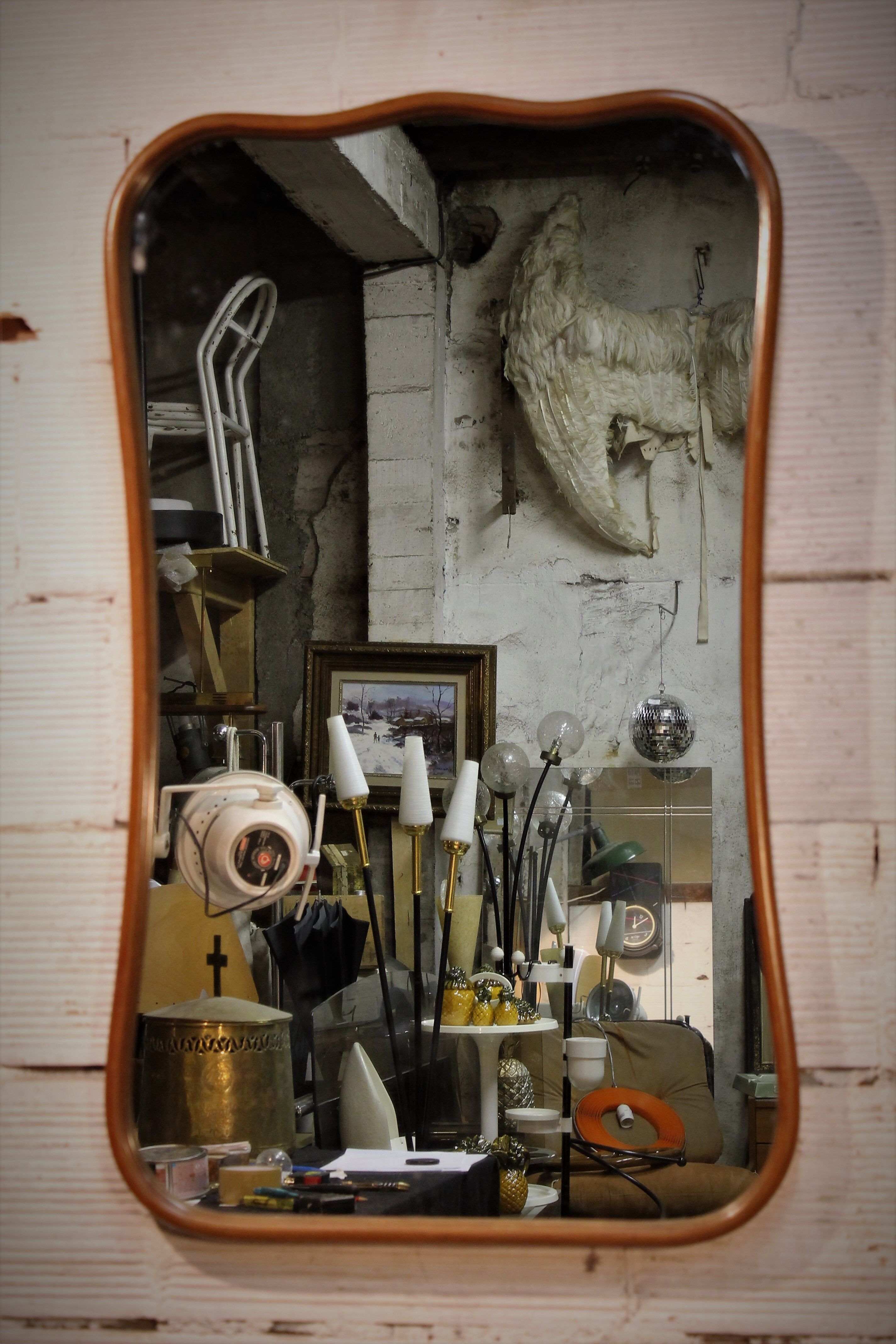 Wall mirror "curves" art deco 1930 - 59x98cm