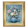 Still life painting of a bouquet of flowers, golden frame