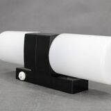 Mid-century Bakelite and opaline glass wall light, Czechoslovakia 1960s