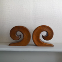 Wooden bookends