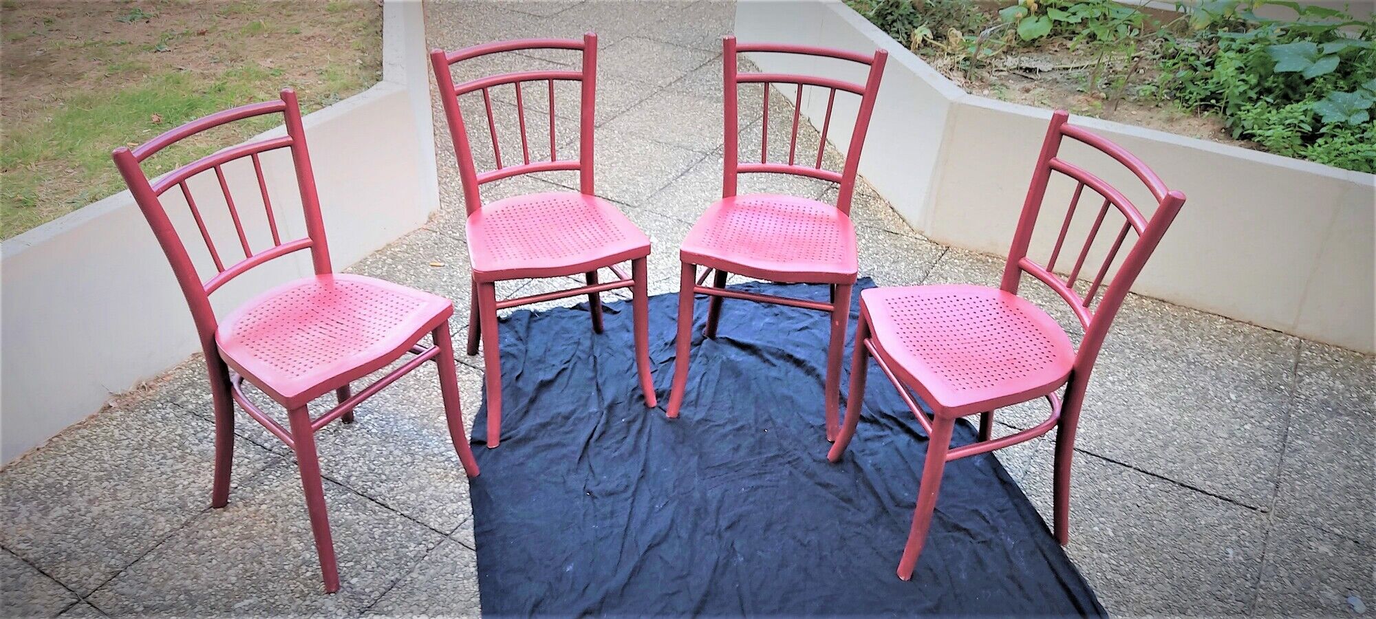 4 antique thonet bistro chairs made in czechoslovakia, years: 1922-1940.