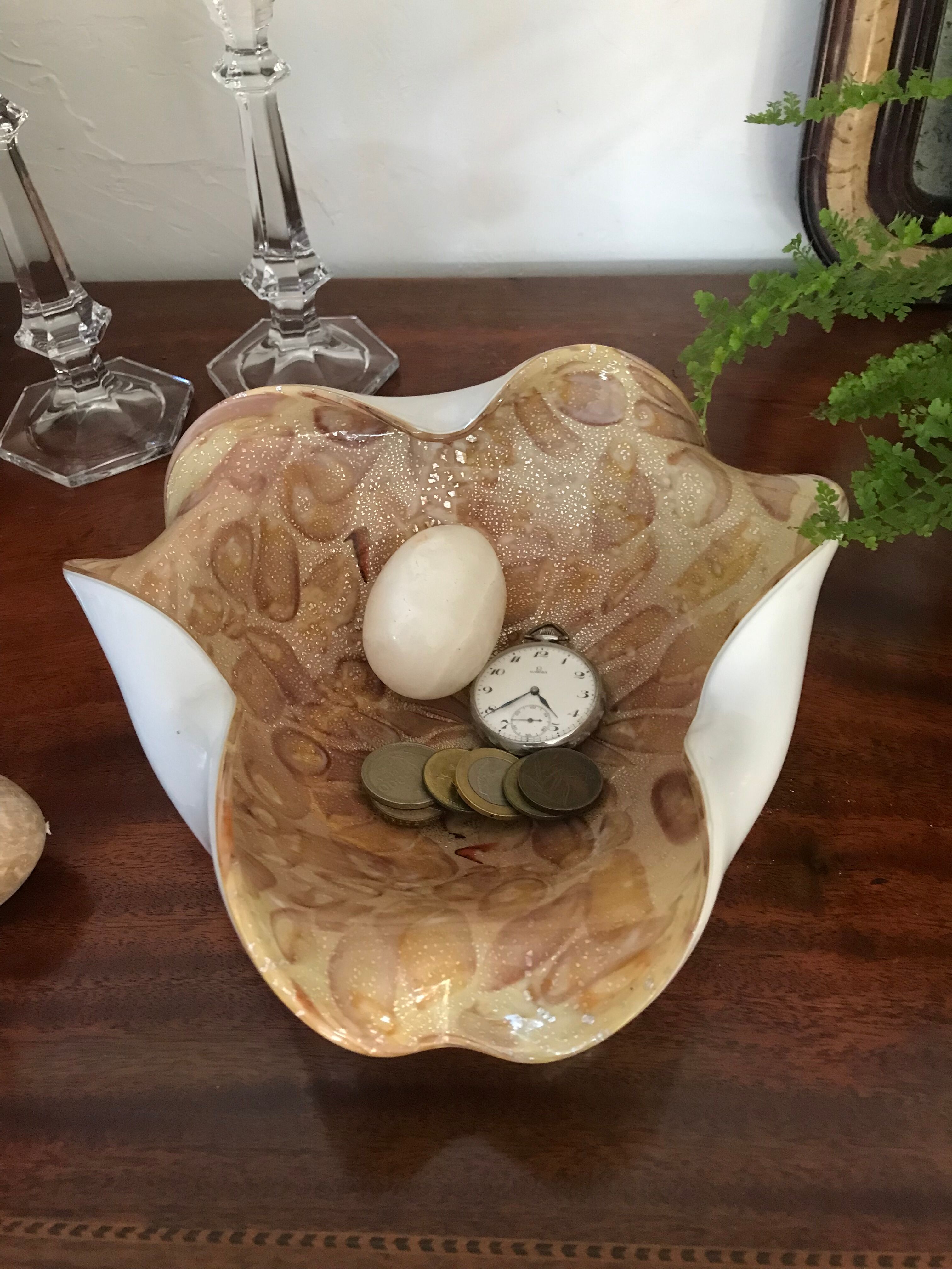 Vide-poches en verre de Murano vintage