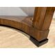 Biedermeier Demi-Lune Console Table in Walnut Veneer & Maple, Austria, 1830s