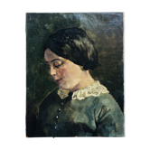 Tableau XIXème "Portrait de la jeune femme"