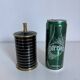 Vintage 1960 black cigarette case with golden stripes - 14 x 7 cm