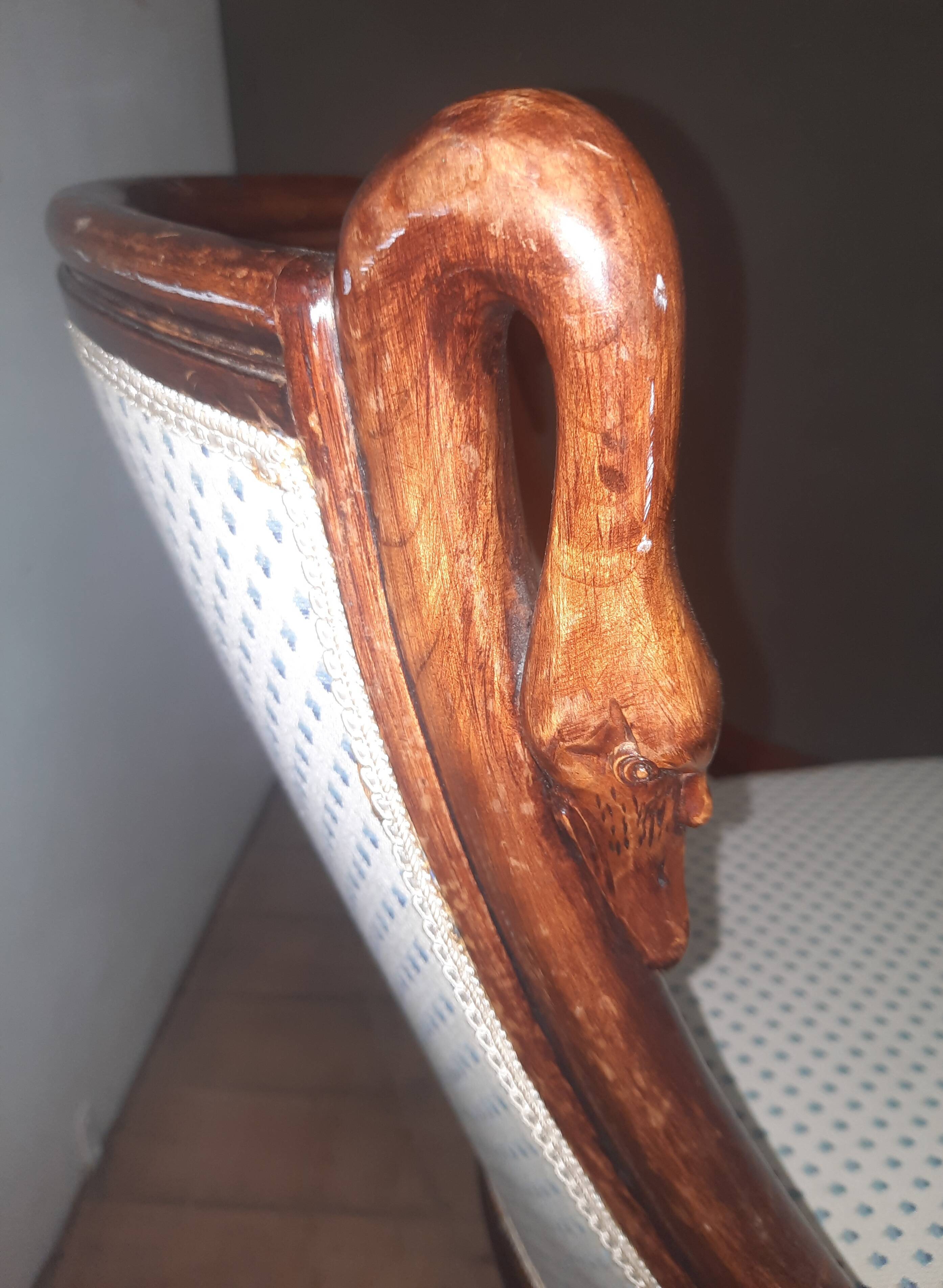 Paire de chaise d enfant à col de cygnes