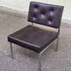 Scandinavian chair in faux leather and chrome steel 1980