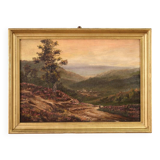 Small romantic landscape French painting from the 1920s