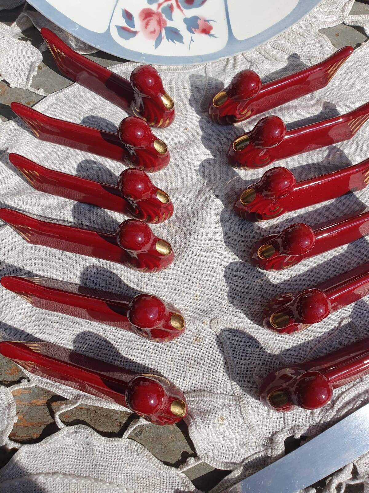 12 duck ceramic knife holders