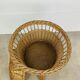 Tripod rattan basket, club feet, 1960s
