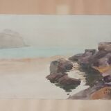 Pair of watercolors by Saint Gast, 1947, signed FG