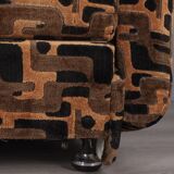 VINTAGE 1970S THREE-SEATER SOFA IN MULTICOLORED VELVET ITALIAN DESIGN