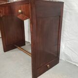 Coiffeuse art deco en acajou miroir triptyque