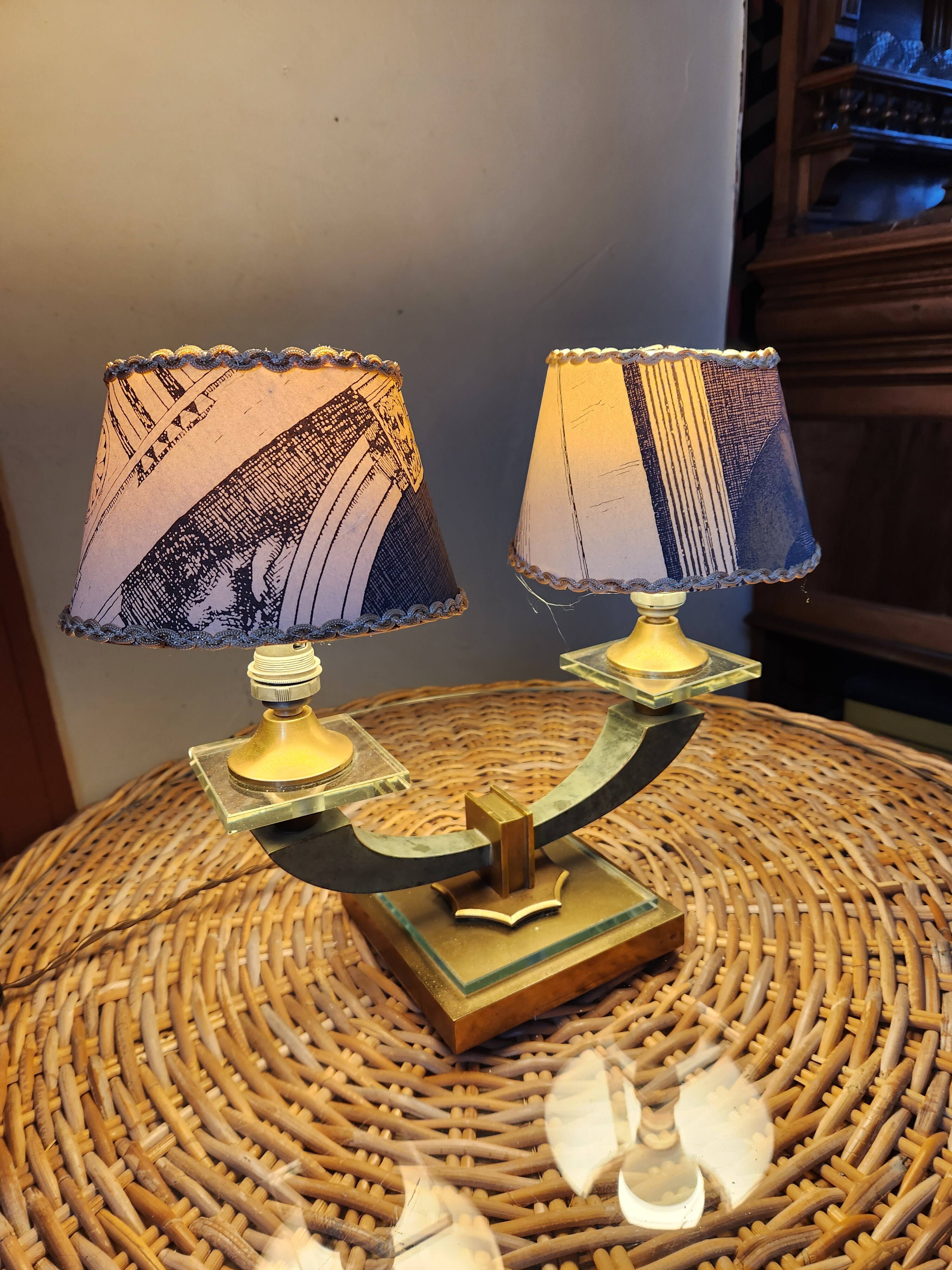 Art Deco desk lamp in the style of Adnet