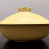 Yellow Earthenware Serving Centerpiece by Antonia Campi for Laveno,