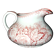 Pexonne earthenware vase/jug with a red floral rustic design