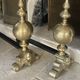 Pair of brass andirons