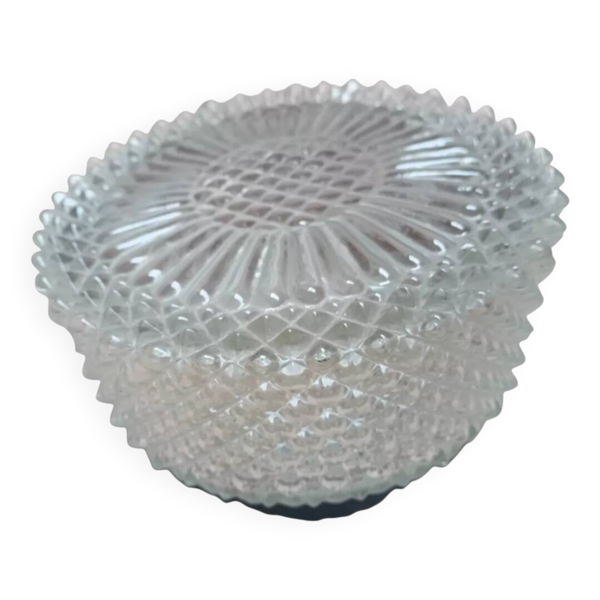 Plafonnier en verre tournesol vintage 20 cm en tres bon etat
