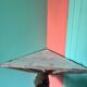 Large corner shelf in teak