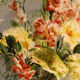 Oil on panel, bouquet of flowers