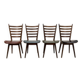 'Quattro Colori' Teak and Leatherette Dining Chairs