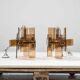Lampes en verre orange six ampoules