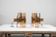 Orange glass lamps six bulbs