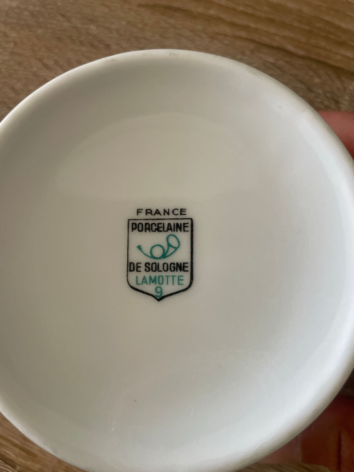 Cup and saucer in porcelain