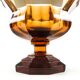Goblet, Art Deco, crystal, Moser, Czechoslovakia, 1930s
