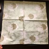 4 serviettes Palmier de chez Christofle satin de coton