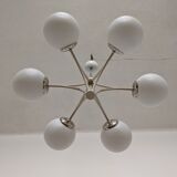 Space age chandelier with 6 lights of the 50s/60s