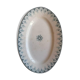 Oval dish and delight earthenware blue iron earth model Boulogne crockery nineteenth century