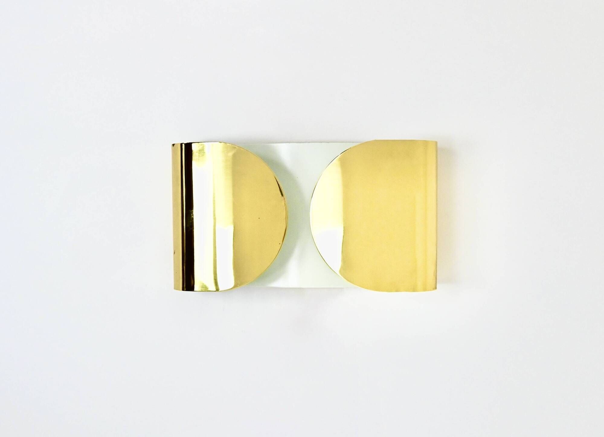 Golden Foglio wall lamp by Tobia & Afra Scarpa for Flos, 1960s