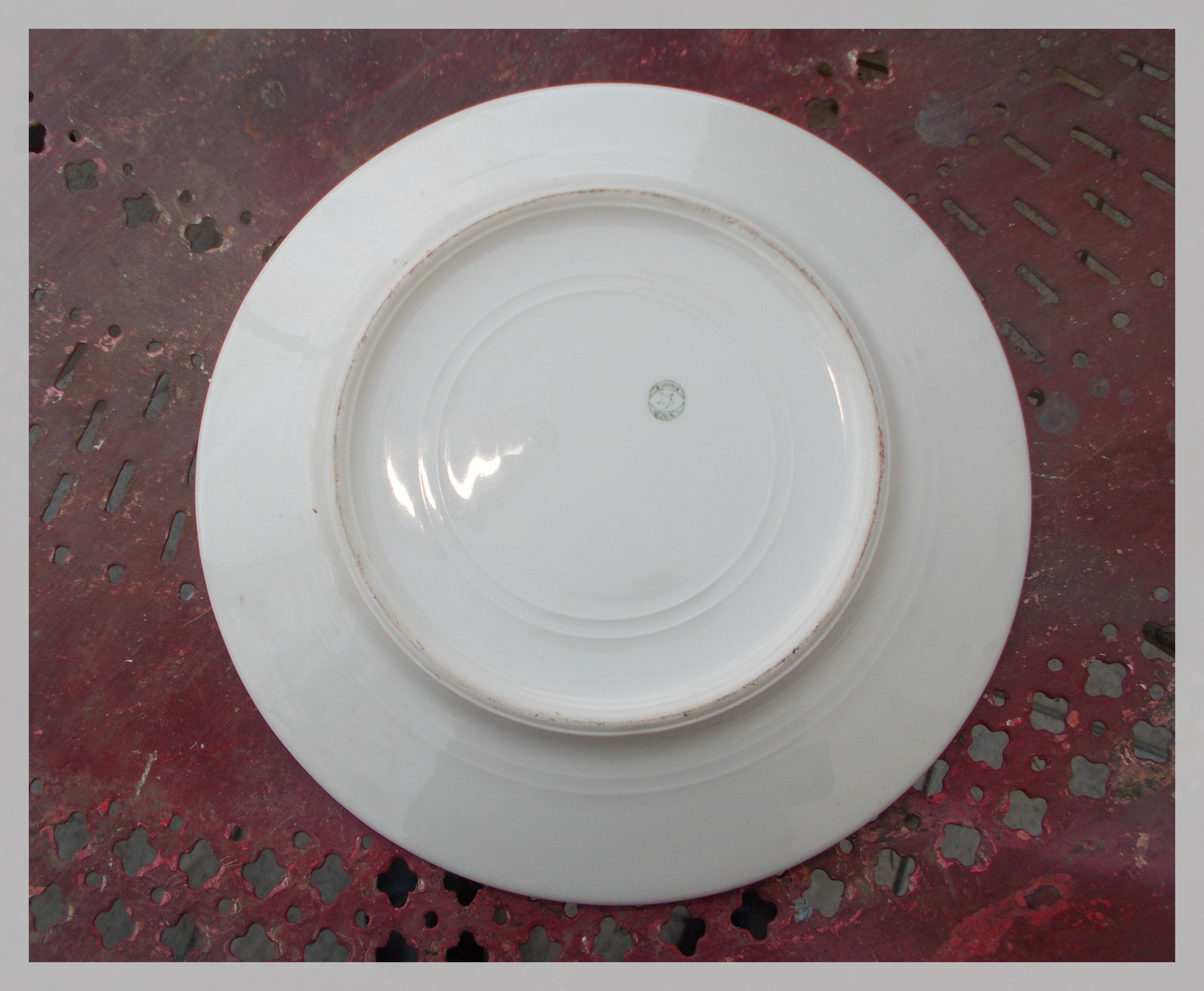 Antique plate Limoges porcelain Sample Advertising Hotel
