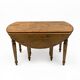 19th Century Tuscan Elm Extendable Round Dining Table with Five Leaves