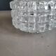 Vintage molded glass globe pendant light
