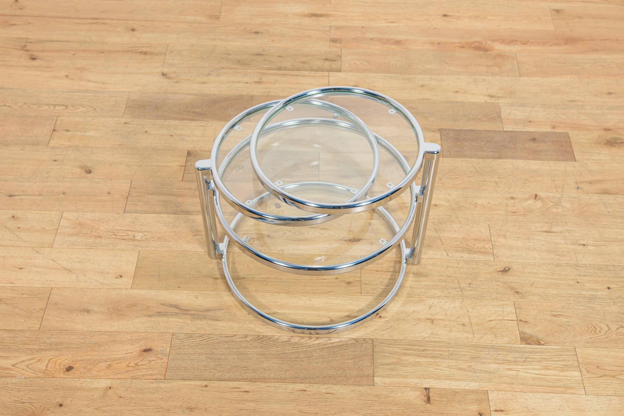 Mid-Century Chrome and Glass Coffee Table by Milo Baughman, USA, 1970s