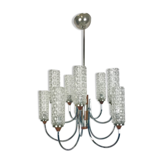 Lustre chromé allemand à huit branches, années 1960