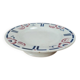 Antique Gien footed compote – Blue & red floral decoration