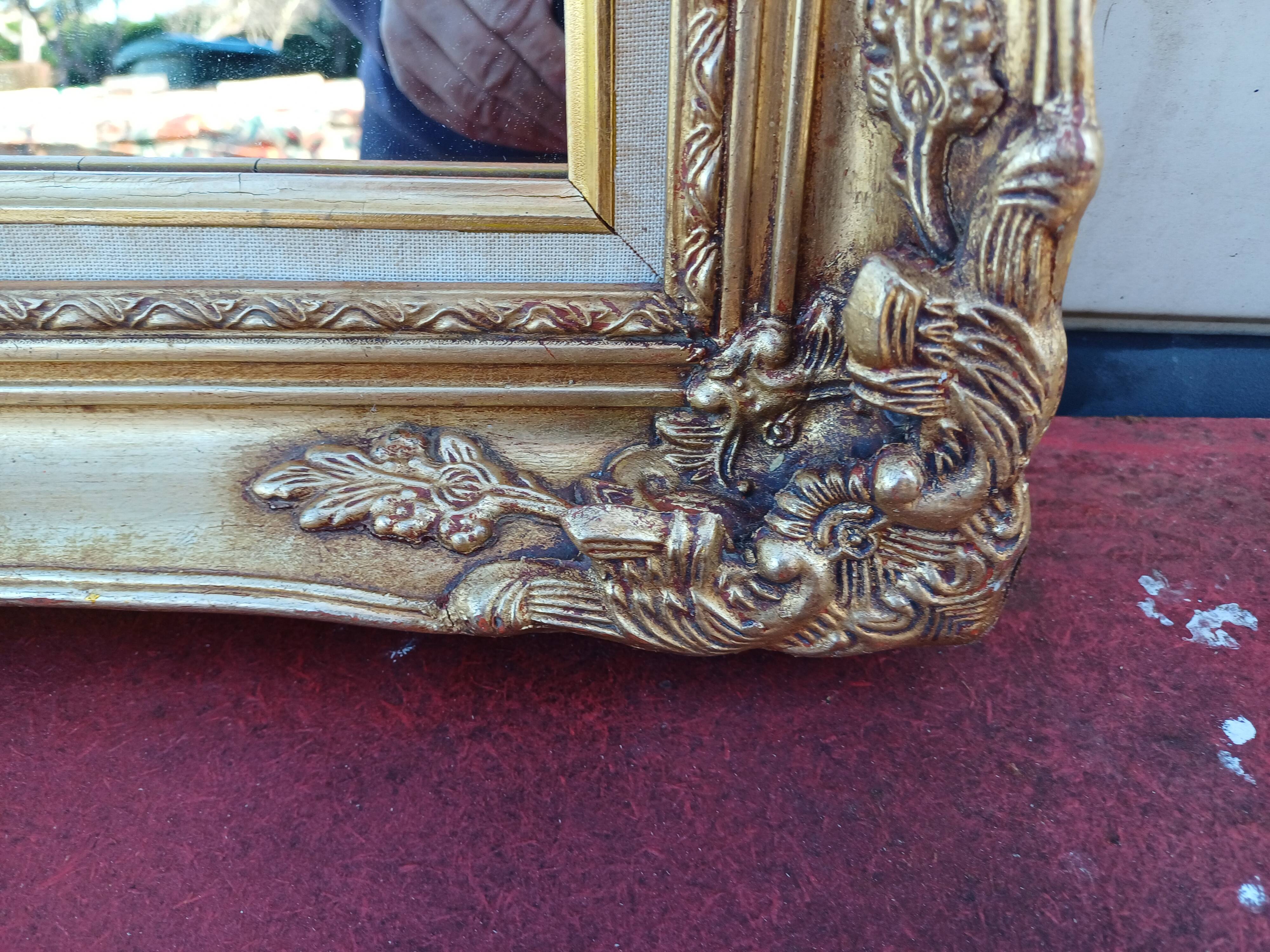 Mirror wood and gilded stucco