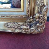 Miroir bois et stuc doré