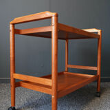 Mid century danish vintage hostess serving drinks trolley in teak