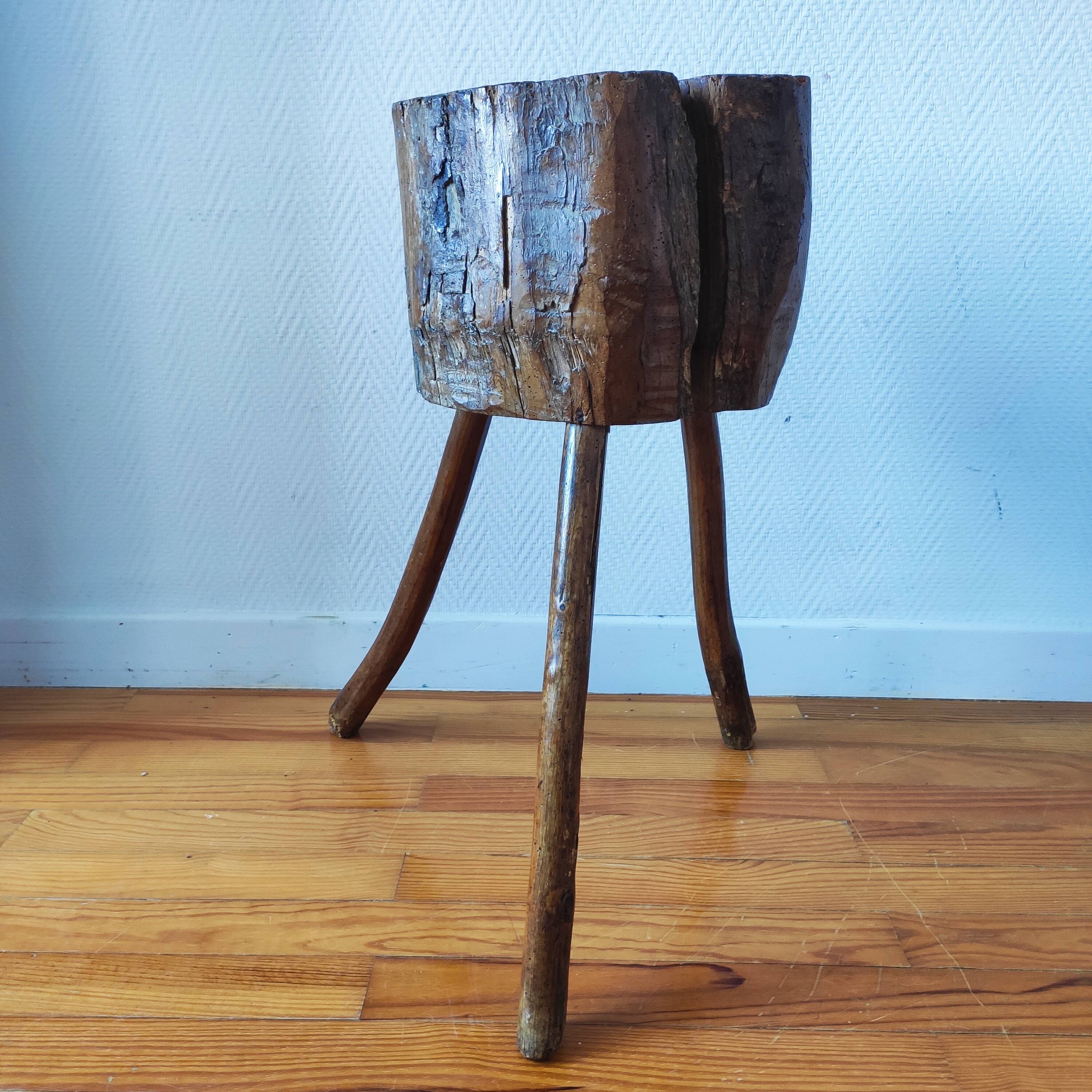 Brutalist popular art stool from Savoy, 1960.