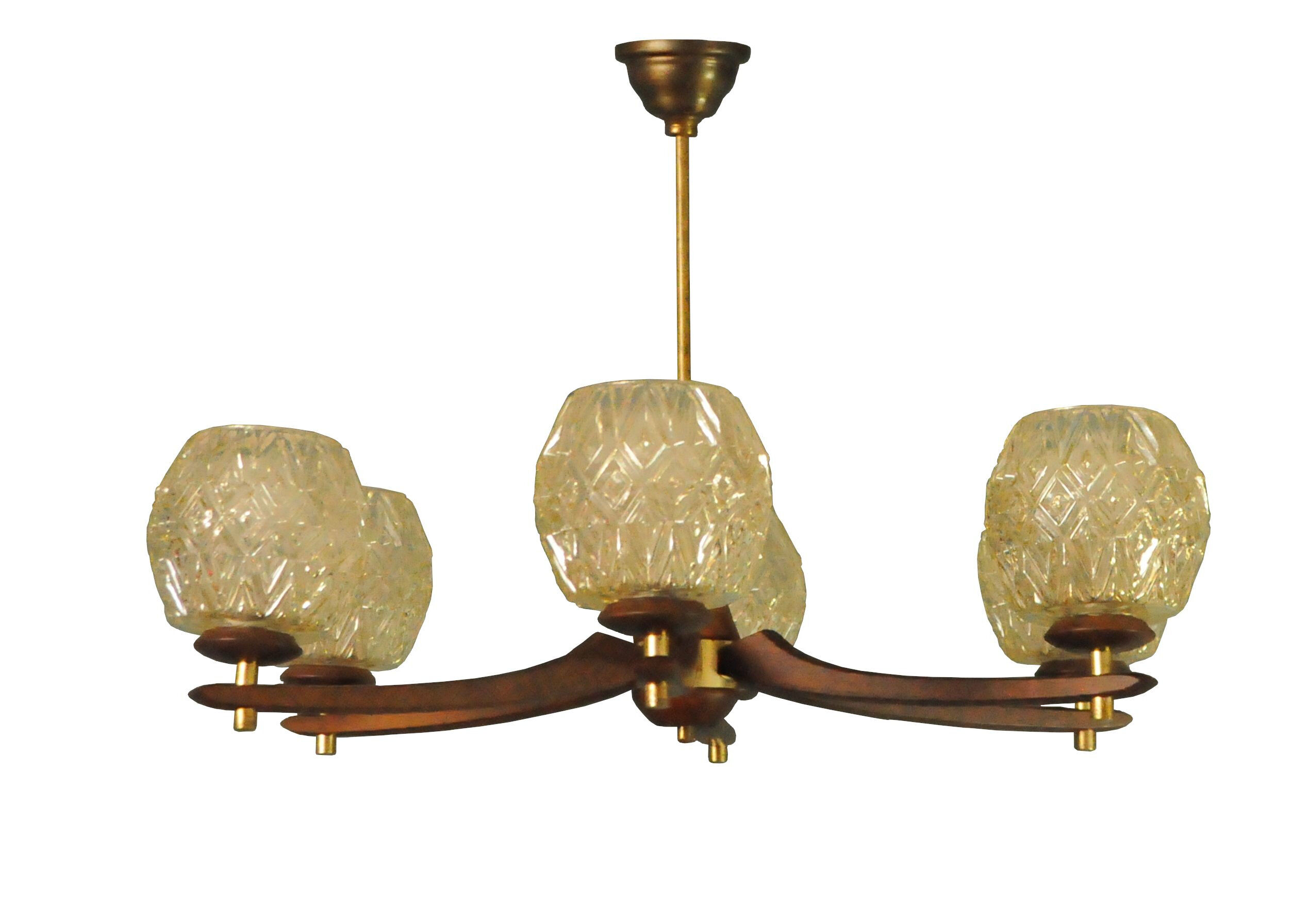 Danish six-armed chandelier from the first half of the nineteenth century of the twentieth century