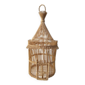 Cage en rotin vintage